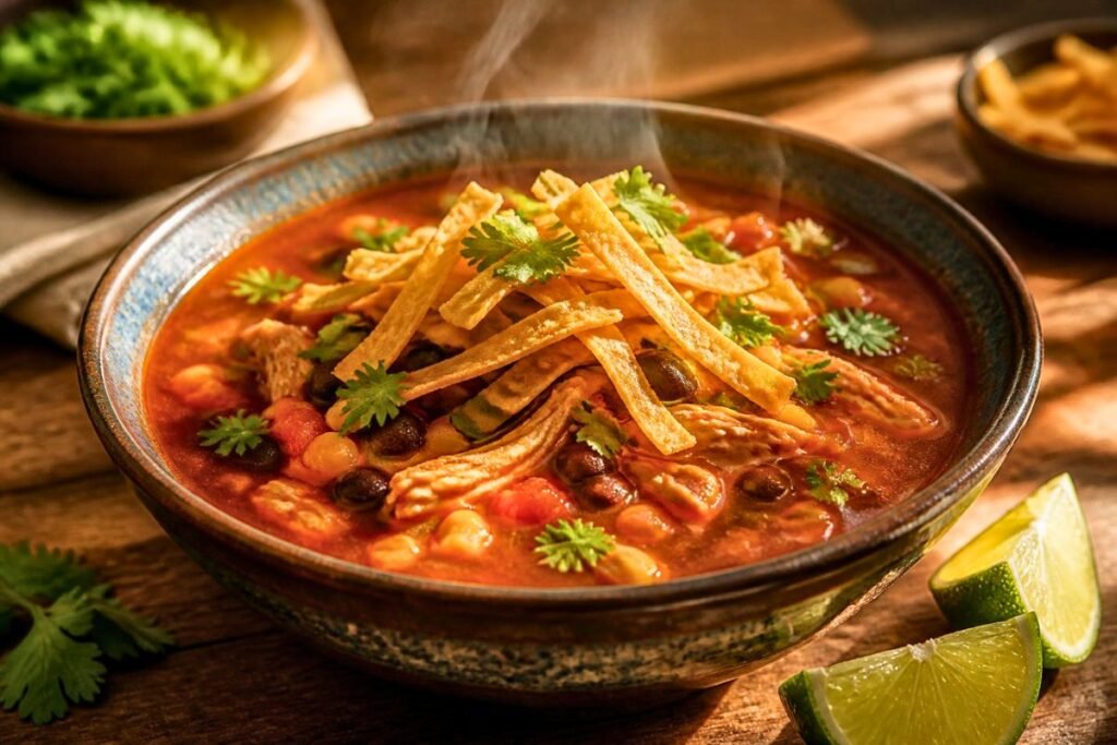 15 Minute Chicken Tortilla Soup Recipe