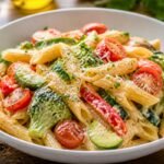 15 Minute Creamy Pasta Primavera Recipe