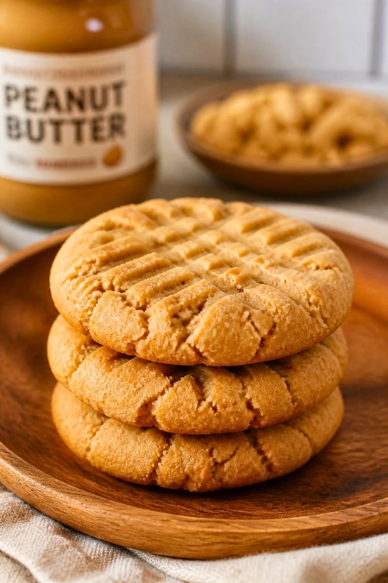 3 Ingredient Peanut Butter Cookies Recipe
