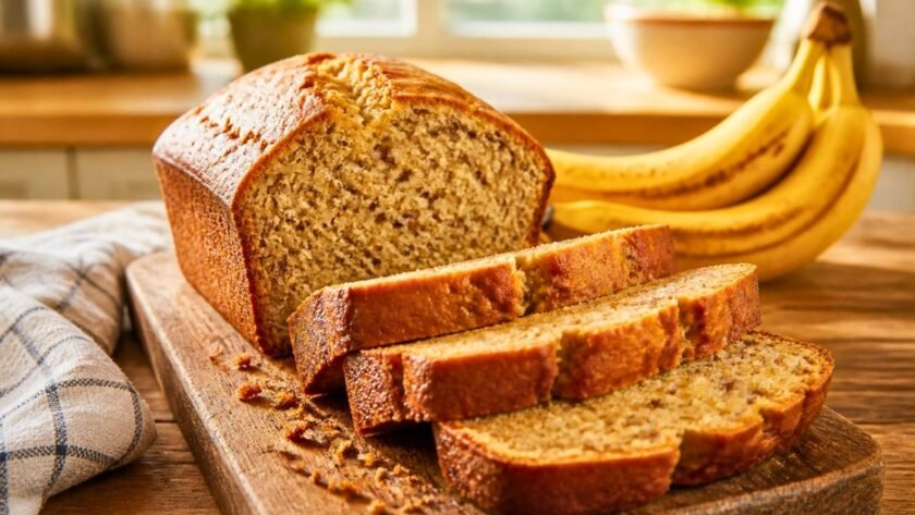 3 Ingredients Easy Banana Bread Recipe