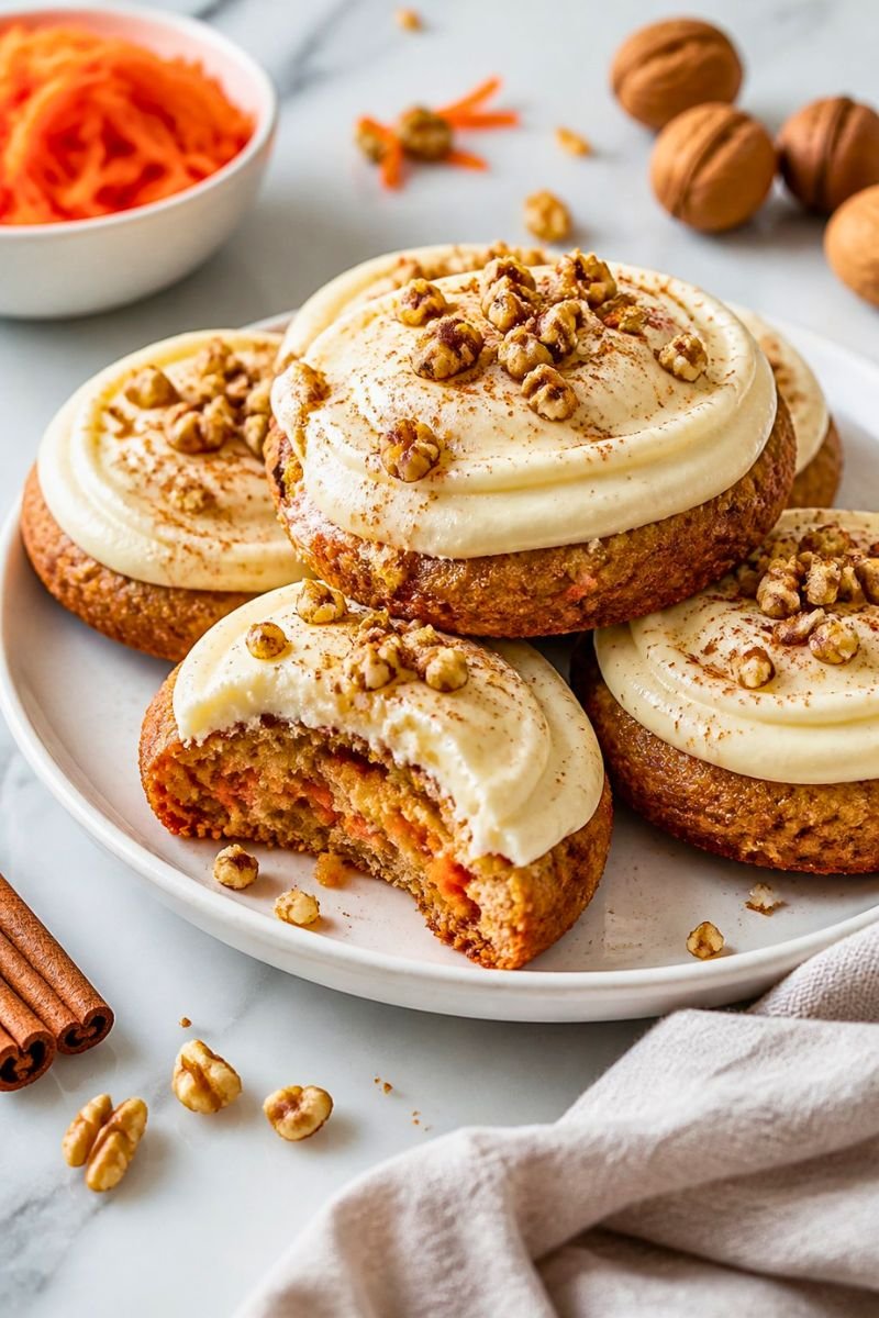 Carrot Cake Cookies with Cream Cheese Frosting Recipe