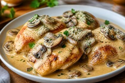 Easy Creamy Mushroom Chicken Recipe