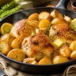 Easy Crispy Garlic Butter Chicken and Potatoes Recipe