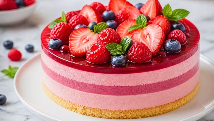 Gourmet Berry Mousse Cake Recipe