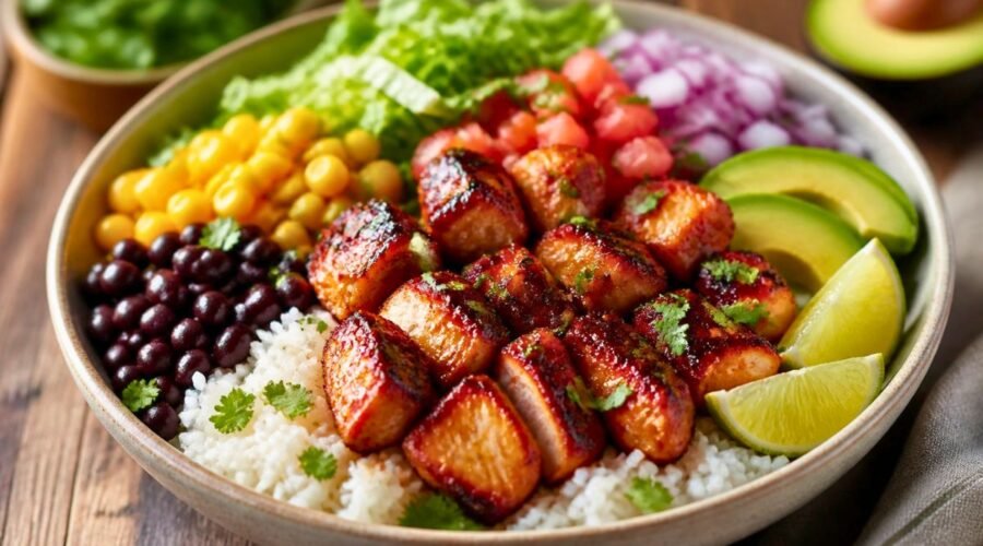 Honey Chipotle Chicken Rice Bowls Recipe