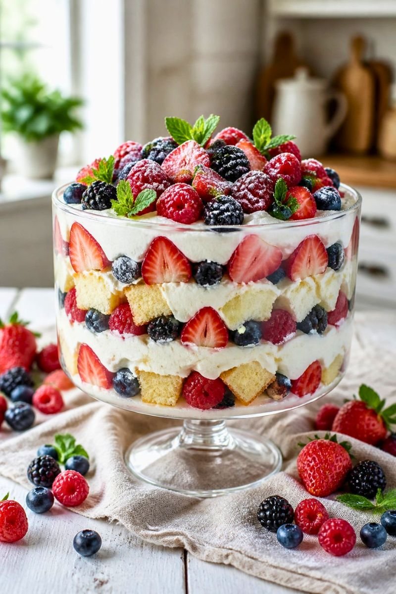 No Bake Berry Trifle Recipe