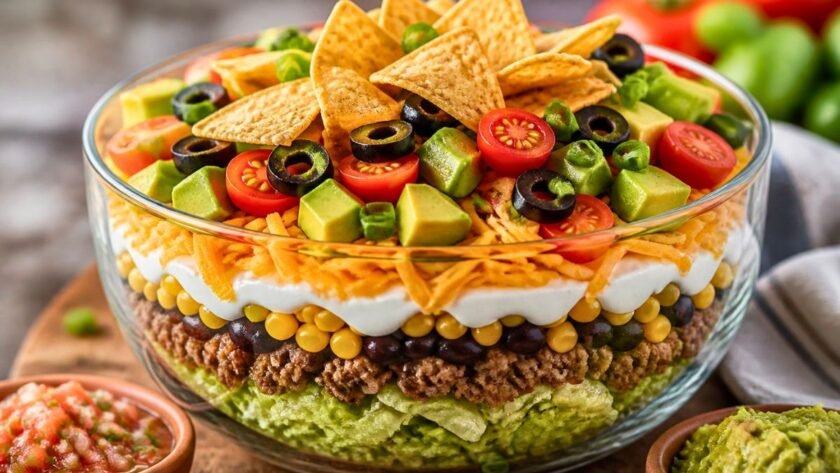 Seven layer taco salad Recipe