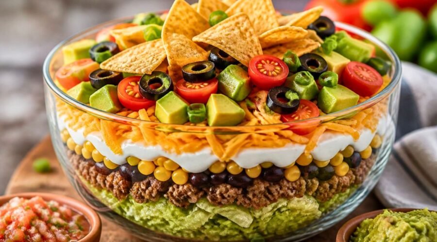 Seven layer taco salad Recipe