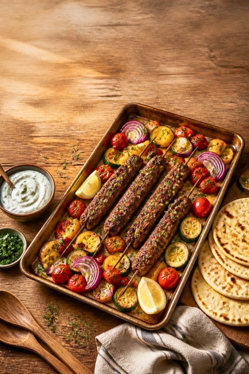 Sheet Pan Beef Kabab Recipe