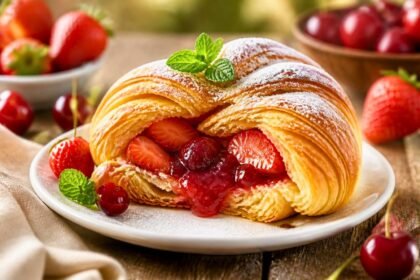 Strawberry Cherry Jam Croissant Recipe
