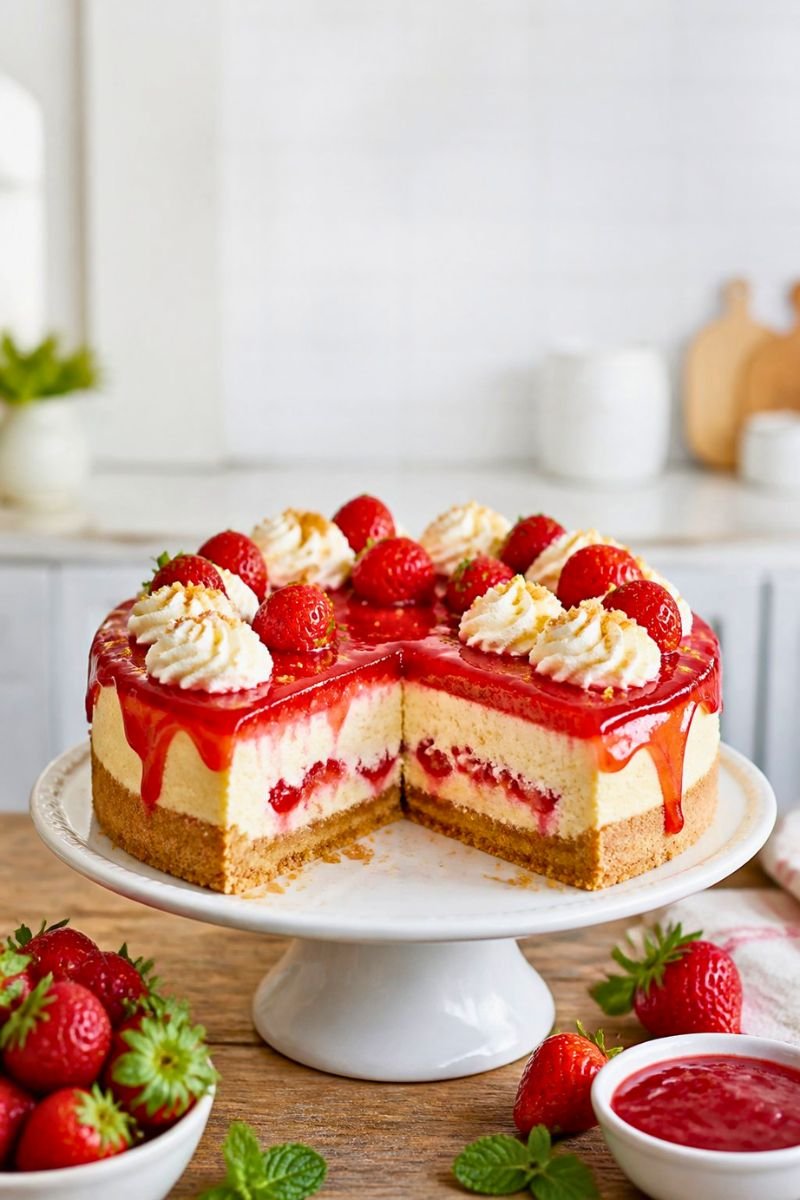 Strawberry Shortcake Cheesecake Recipe